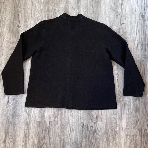 Herman Geist Vintage Wool Cardigan Sweater Jacket Button Pockets M gray - Picture 7 of 7